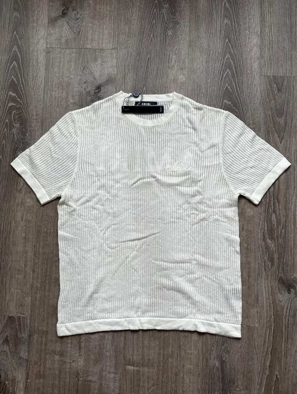 AMIRI Men's White Cotton Knit T-Shirt & Shorts Set- Size L - Picture 8 of 12